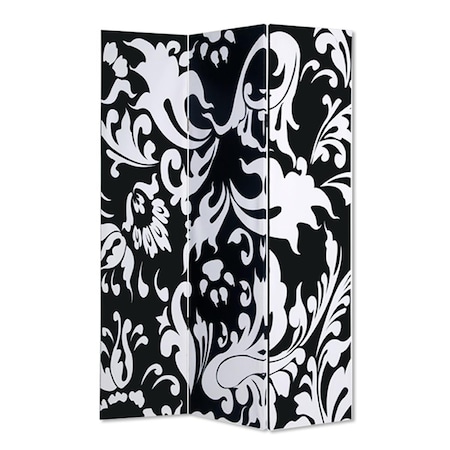 Palacedesigns 1 x 48 x 72 in. Wood Canvas 3 Panel Screen Multi Color PA3096540